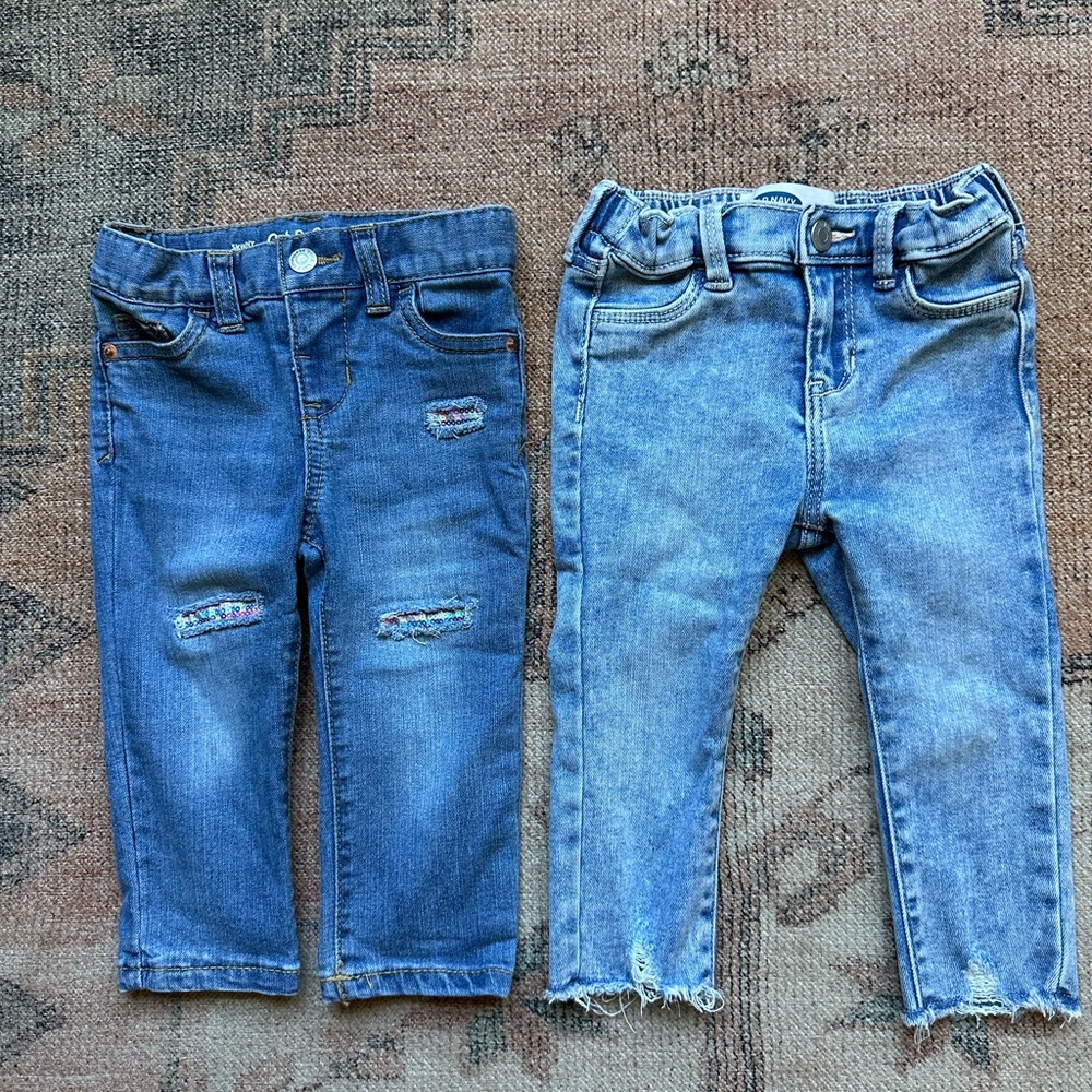 2 Pairs of Baby Girl Jeans! 18 months